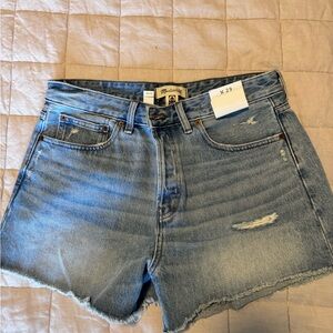 Madewell Light Blue Distressed Denim Jean Shorts